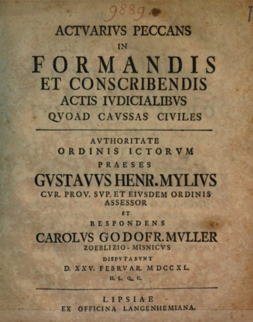 An example of the Actuarius Peccans title.